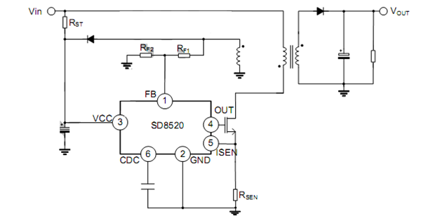 SD8520典型應(yīng)用電路圖