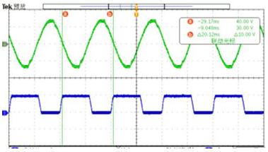 家電過零檢測采用光耦采樣波形圖