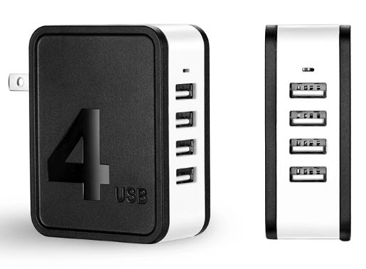 多端口4 USB 4.8A壁式充電器