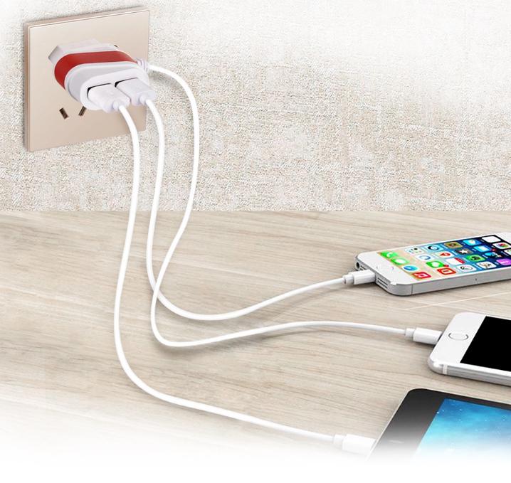 雙USB 5V 2.1A壁式充電器