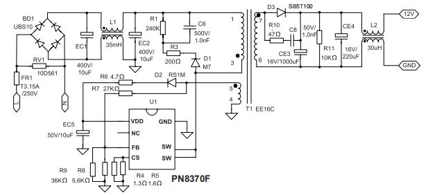 低功耗芯片12W適配器應(yīng)用方案