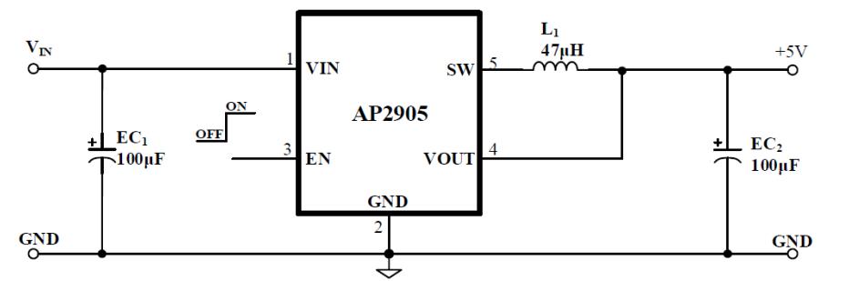 AP2905典型應用電路圖