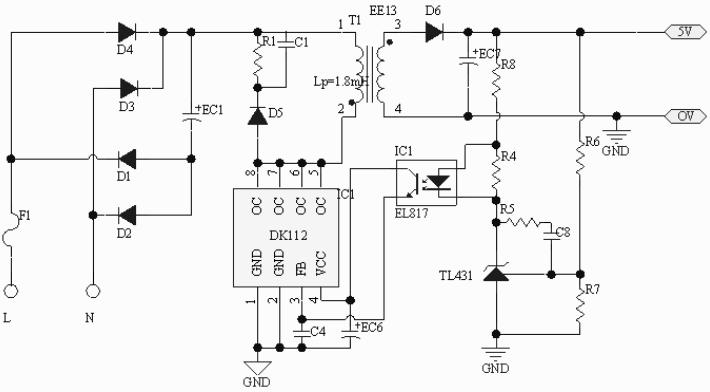 DK112 典型應(yīng)用電路圖
