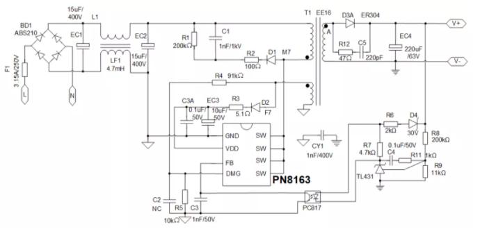 48Vpoe電源方案典型應(yīng)用圖