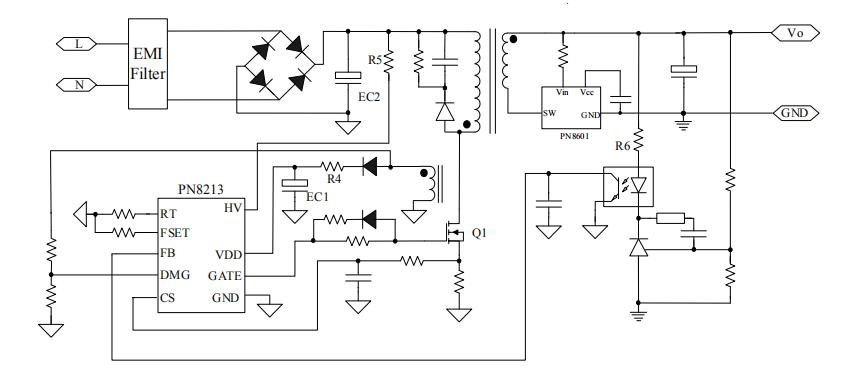 ,NCP1342芯片替料PN8213電路圖