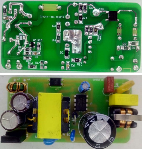 24w適配器電源芯片方案PCB及DEMO實(shí)物圖