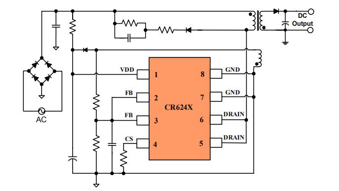 CR6245_5w原邊反饋控制芯片電路圖